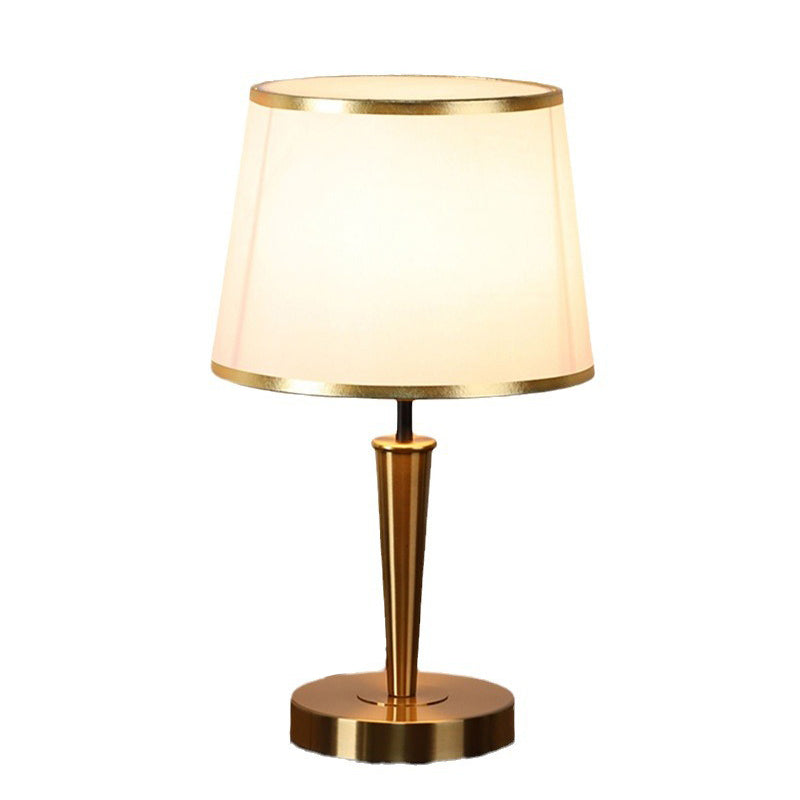 Contemporary Luxury Drum Iron Fabric Linen 1-Light Table Lamp For Living Room