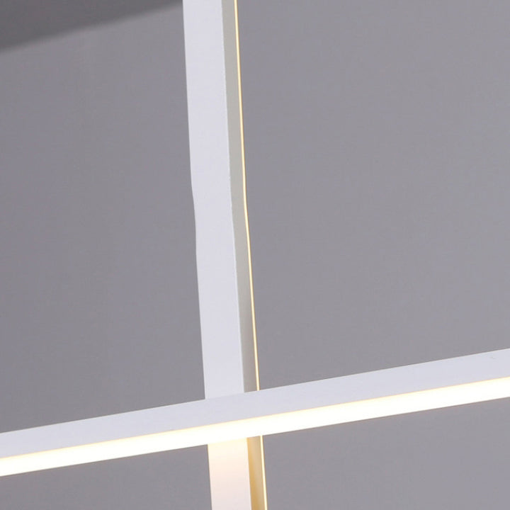 Lustre LED en acrylique aluminium fer à long bande moderne minimaliste pour salle à manger 