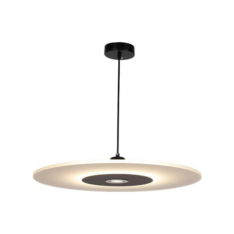 Suspension LED en forme de disque rond nordique contemporain en acrylique et fer pour salle à manger 