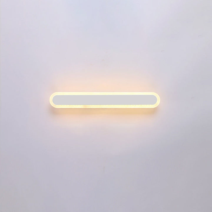 Moderne Minimalistische Lange Ovale Streifen Acryl Lampenschirm Eisen LED Wandleuchte Für Wohnzimmer 