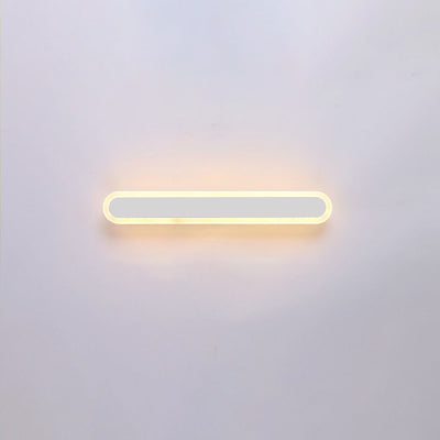 Moderne Minimalistische Lange Ovale Streifen Acryl Lampenschirm Eisen LED Wandleuchte Für Wohnzimmer 