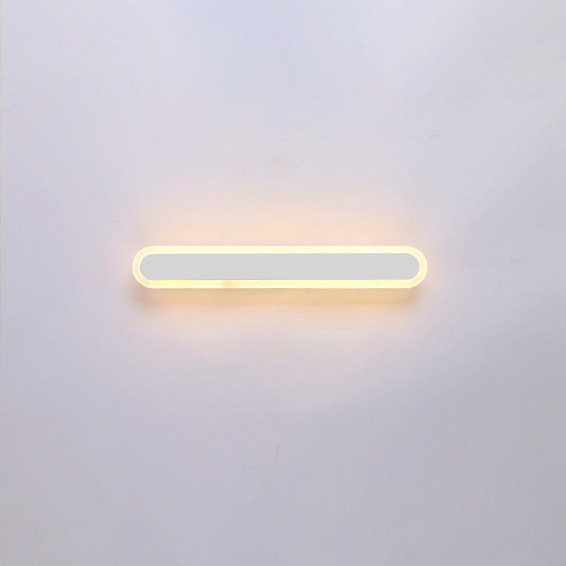 Moderne Minimalistische Lange Ovale Streifen Acryl Lampenschirm Eisen LED Wandleuchte Für Wohnzimmer 