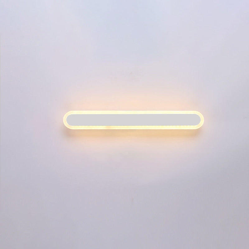 Moderne Minimalistische Lange Ovale Streifen Acryl Lampenschirm Eisen LED Wandleuchte Für Wohnzimmer 