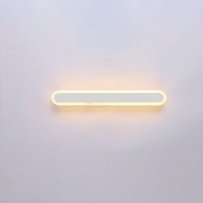 Moderne Minimalistische Lange Ovale Streifen Acryl Lampenschirm Eisen LED Wandleuchte Für Wohnzimmer 