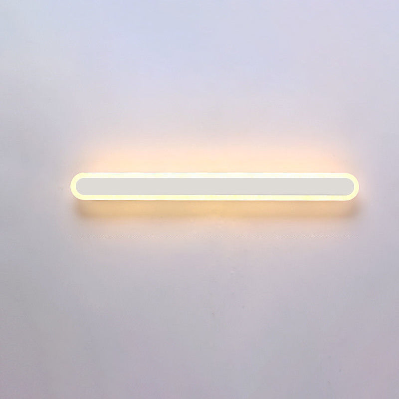 Moderne Minimalistische Lange Ovale Streifen Acryl Lampenschirm Eisen LED Wandleuchte Für Wohnzimmer 