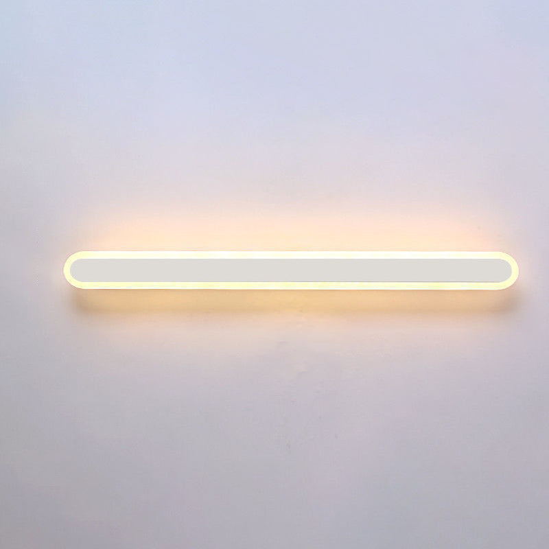 Moderne Minimalistische Lange Ovale Streifen Acryl Lampenschirm Eisen LED Wandleuchte Für Wohnzimmer 