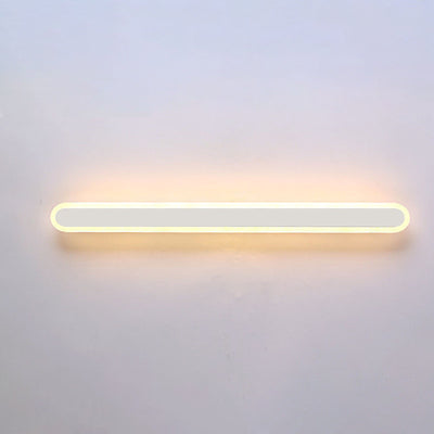 Moderne Minimalistische Lange Ovale Streifen Acryl Lampenschirm Eisen LED Wandleuchte Für Wohnzimmer 