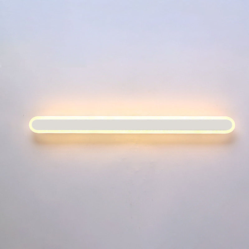 Moderne Minimalistische Lange Ovale Streifen Acryl Lampenschirm Eisen LED Wandleuchte Für Wohnzimmer 