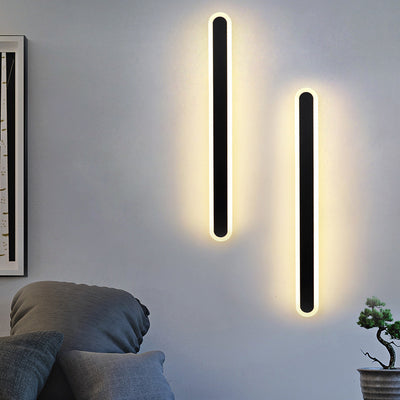 Moderne Minimalistische Lange Ovale Streifen Acryl Lampenschirm Eisen LED Wandleuchte Für Wohnzimmer 