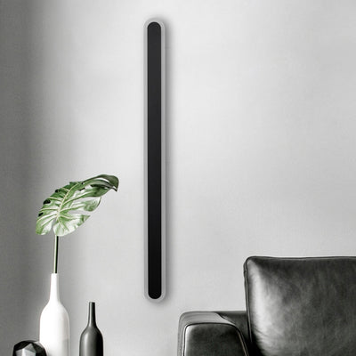 Moderne Minimalistische Lange Ovale Streifen Acryl Lampenschirm Eisen LED Wandleuchte Für Wohnzimmer 