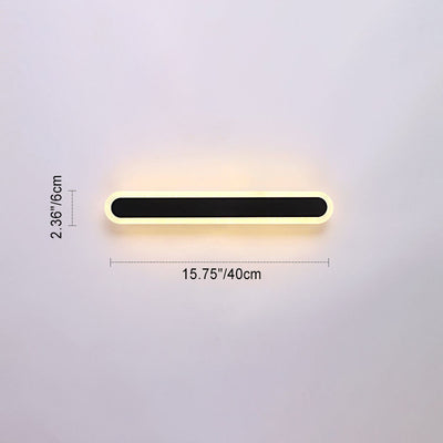 Moderne Minimalistische Lange Ovale Streifen Acryl Lampenschirm Eisen LED Wandleuchte Für Wohnzimmer 