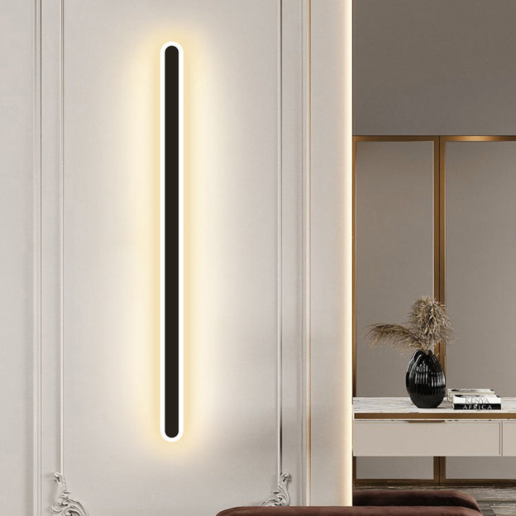 Moderne Minimalistische Lange Ovale Streifen Acryl Lampenschirm Eisen LED Wandleuchte Für Wohnzimmer 