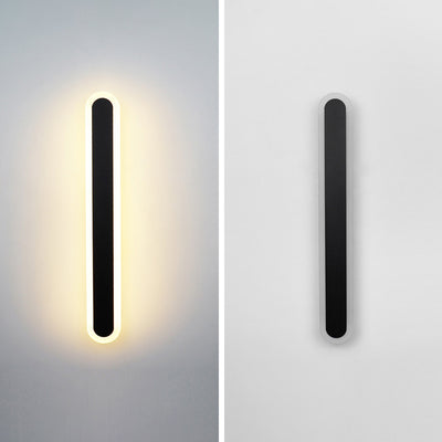Moderne Minimalistische Lange Ovale Streifen Acryl Lampenschirm Eisen LED Wandleuchte Für Wohnzimmer 