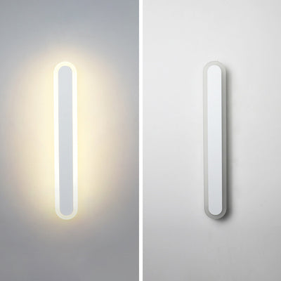 Moderne Minimalistische Lange Ovale Streifen Acryl Lampenschirm Eisen LED Wandleuchte Für Wohnzimmer 