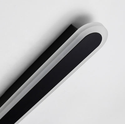 Moderne Minimalistische Lange Ovale Streifen Acryl Lampenschirm Eisen LED Wandleuchte Für Wohnzimmer 