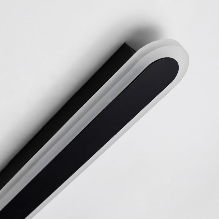 Moderne Minimalistische Lange Ovale Streifen Acryl Lampenschirm Eisen LED Wandleuchte Für Wohnzimmer 