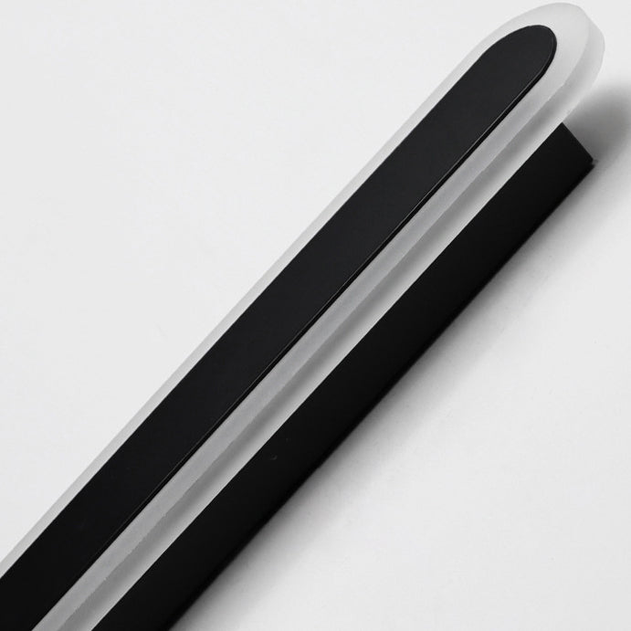 Moderne Minimalistische Lange Ovale Streifen Acryl Lampenschirm Eisen LED Wandleuchte Für Wohnzimmer 