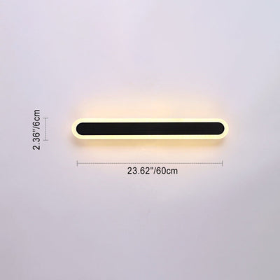Moderne Minimalistische Lange Ovale Streifen Acryl Lampenschirm Eisen LED Wandleuchte Für Wohnzimmer 