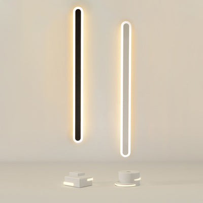 Moderne Minimalistische Lange Ovale Streifen Acryl Lampenschirm Eisen LED Wandleuchte Für Wohnzimmer 