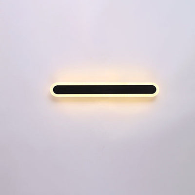 Moderne Minimalistische Lange Ovale Streifen Acryl Lampenschirm Eisen LED Wandleuchte Für Wohnzimmer 
