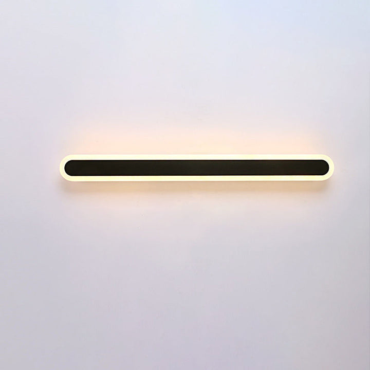 Moderne Minimalistische Lange Ovale Streifen Acryl Lampenschirm Eisen LED Wandleuchte Für Wohnzimmer 