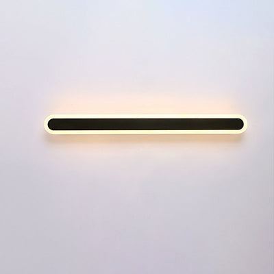 Moderne Minimalistische Lange Ovale Streifen Acryl Lampenschirm Eisen LED Wandleuchte Für Wohnzimmer 