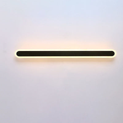Moderne Minimalistische Lange Ovale Streifen Acryl Lampenschirm Eisen LED Wandleuchte Für Wohnzimmer 