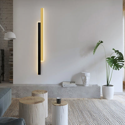 Moderne minimalistische doppelte lange Streifen-Acryl-Eisen-LED-Wandleuchte für das Schlafzimmer 