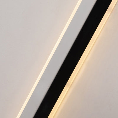 Moderne minimalistische doppelte lange Streifen-Acryl-Eisen-LED-Wandleuchte für das Schlafzimmer 