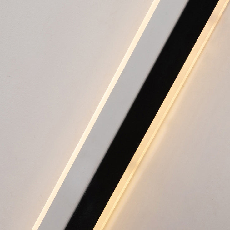 Moderne minimalistische doppelte lange Streifen-Acryl-Eisen-LED-Wandleuchte für das Schlafzimmer 