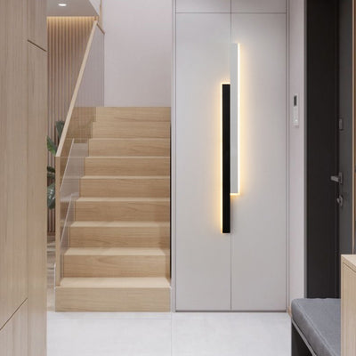 Moderne minimalistische doppelte lange Streifen-Acryl-Eisen-LED-Wandleuchte für das Schlafzimmer 