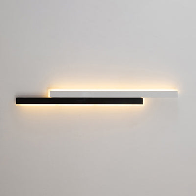 Moderne minimalistische doppelte lange Streifen-Acryl-Eisen-LED-Wandleuchte für das Schlafzimmer 