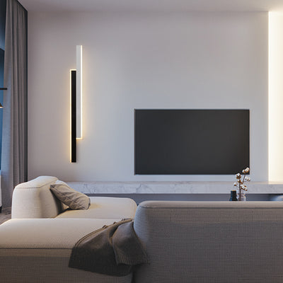 Moderne minimalistische doppelte lange Streifen-Acryl-Eisen-LED-Wandleuchte für das Schlafzimmer 