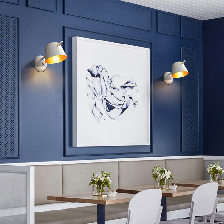 Bol contemporain nordique rond cadre en fer 1-lumière pour salon 