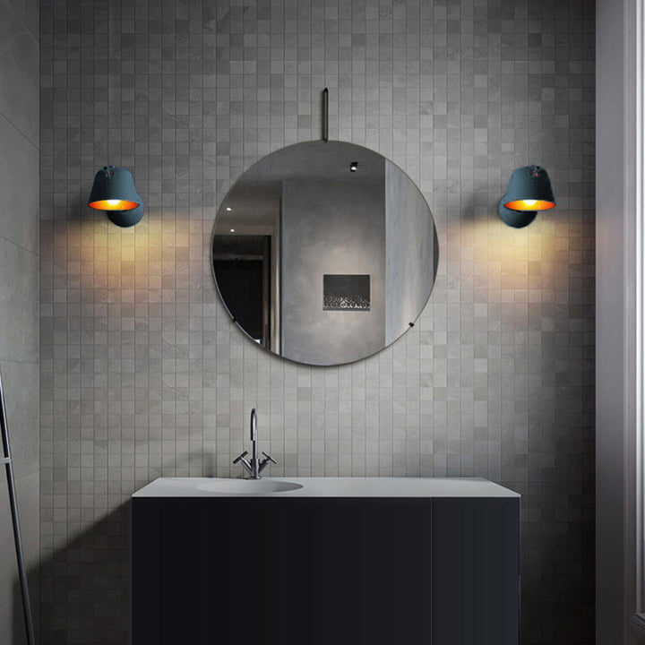 Bol contemporain nordique rond cadre en fer 1-lumière pour salon 