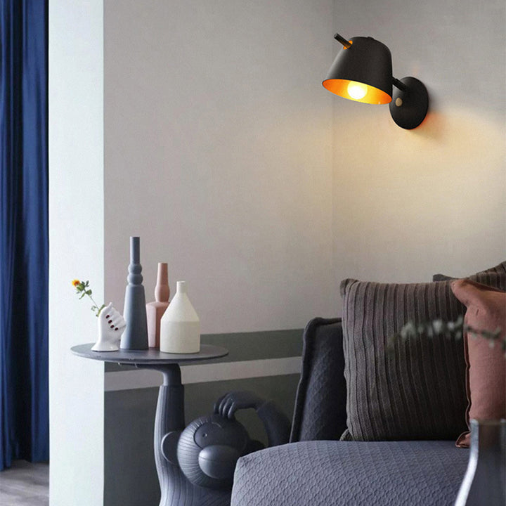 Bol contemporain nordique rond cadre en fer 1-lumière pour salon 