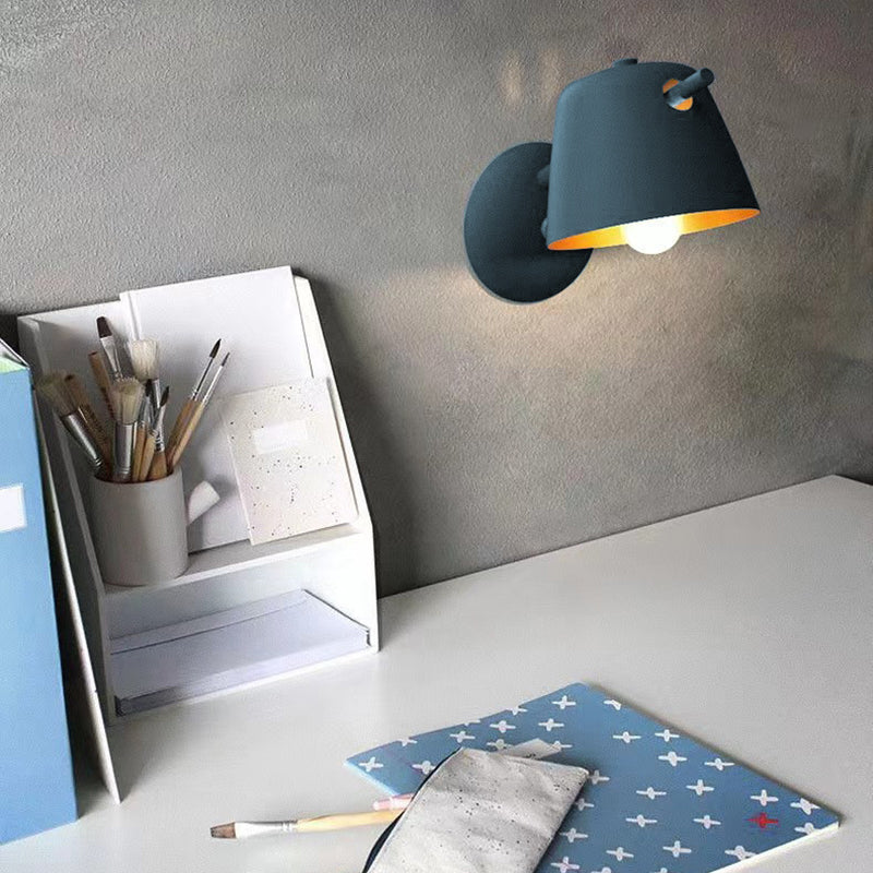 Bol contemporain nordique rond cadre en fer 1-lumière pour salon 