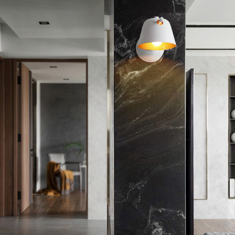 Bol contemporain nordique rond cadre en fer 1-lumière pour salon 