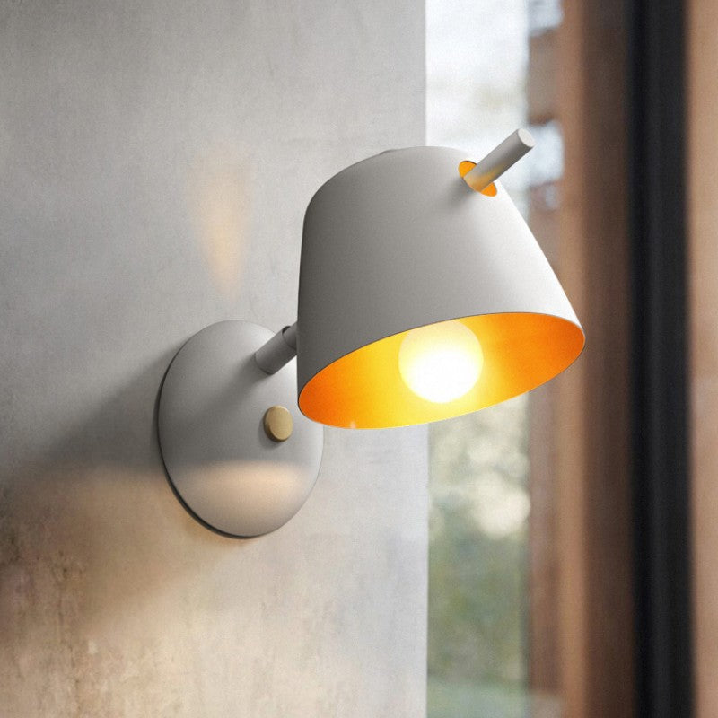 Bol contemporain nordique rond cadre en fer 1-lumière pour salon 