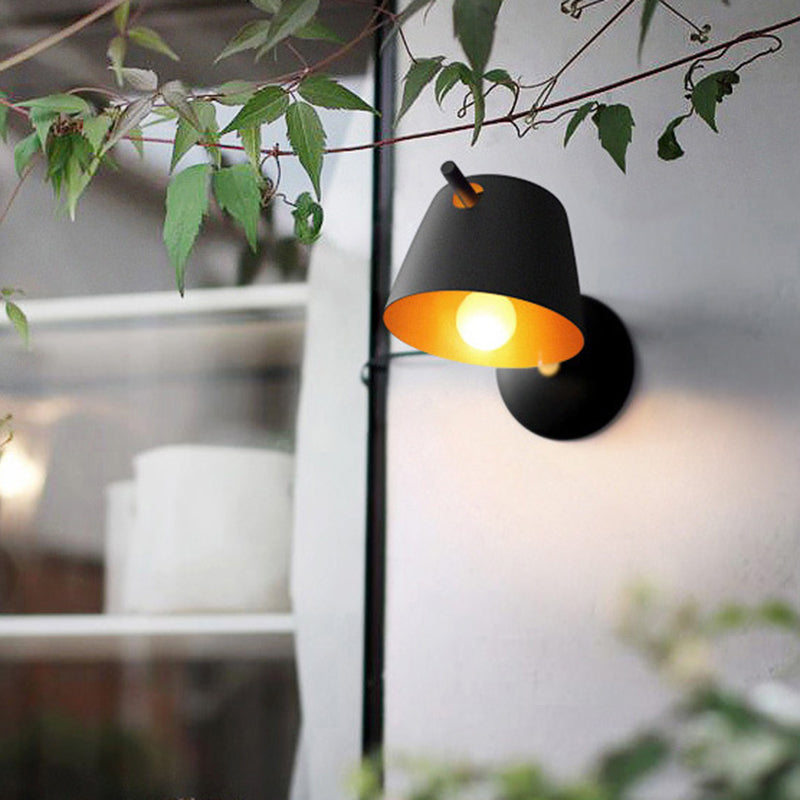 Bol contemporain nordique rond cadre en fer 1-lumière pour salon 