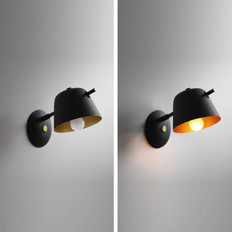 Bol contemporain nordique rond cadre en fer 1-lumière pour salon 