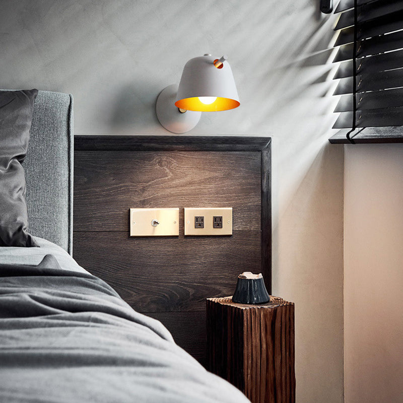 Bol contemporain nordique rond cadre en fer 1-lumière pour salon 