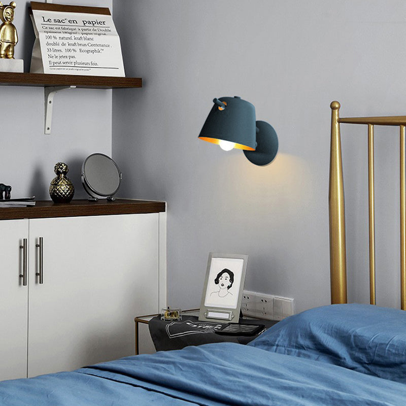 Bol contemporain nordique rond cadre en fer 1-lumière pour salon 