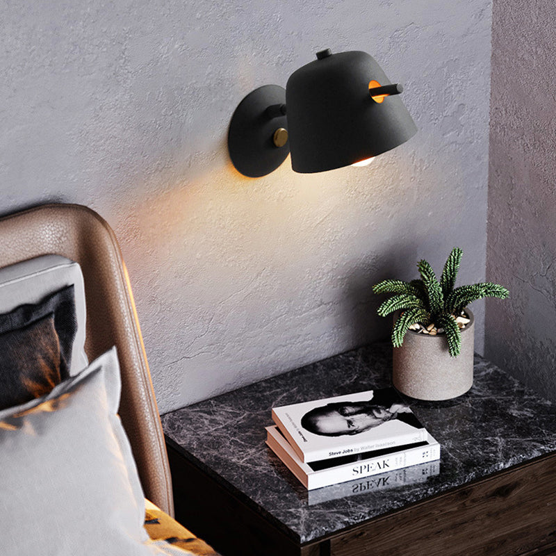 Zeitgenössische nordische runde Schale Eisengestell 1-Licht für Wohnzimmer 