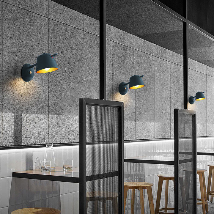 Bol contemporain nordique rond cadre en fer 1-lumière pour salon 