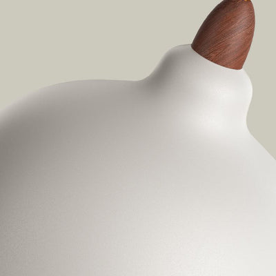 Lustre suspendu moderne minimaliste en forme de bol en bois avec 1 lumière pour chambre 
