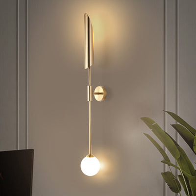 Modern Luxury Geometric Golden Arrow Iron Glass 1/2 Light Wall Sconce Lamp For Bedroom