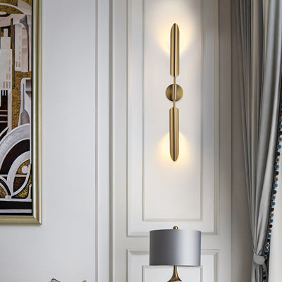 Modern Luxury Geometric Golden Arrow Iron Glass 1/2 Light Wall Sconce Lamp For Bedroom