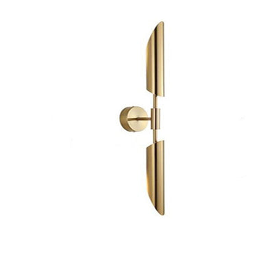 Modern Luxury Geometric Golden Arrow Iron Glass 1/2 Light Wall Sconce Lamp For Bedroom