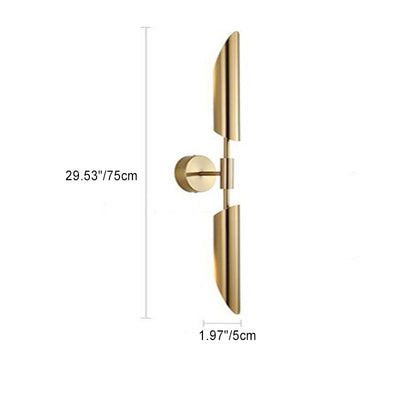Modern Luxury Geometric Golden Arrow Iron Glass 1/2 Light Wall Sconce Lamp For Bedroom